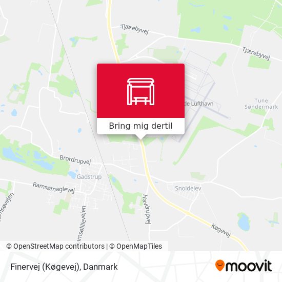 Finervej (Køgevej) kort
