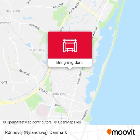 Rønnevej (Nylandsvej) kort