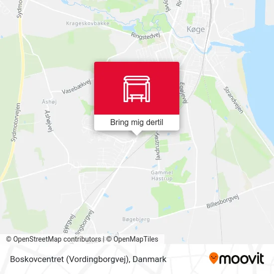 Boskovcentret (Vordingborgvej) kort
