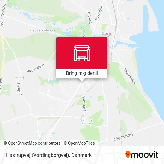 Hastrupvej (Vordingborgvej) kort