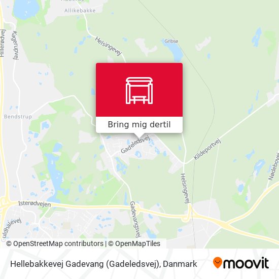 Hellebakkevej Gadevang (Gadeledsvej) kort