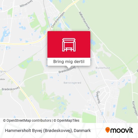 Hammersholt Byvej (Brødeskovvej) kort