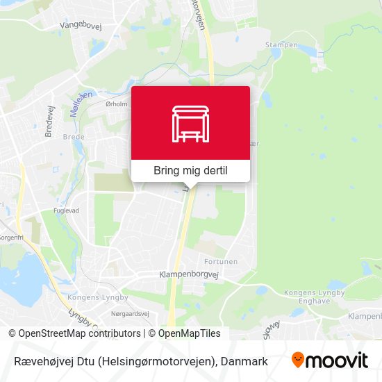 Rævehøjvej Dtu (Helsingørmotorvejen) kort