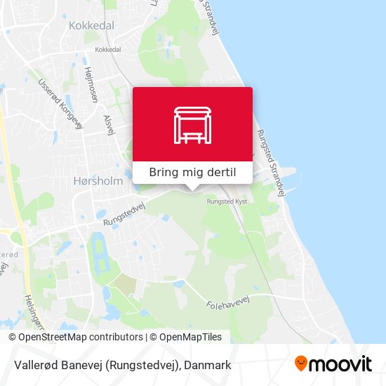 Vallerød Banevej (Rungstedvej) kort