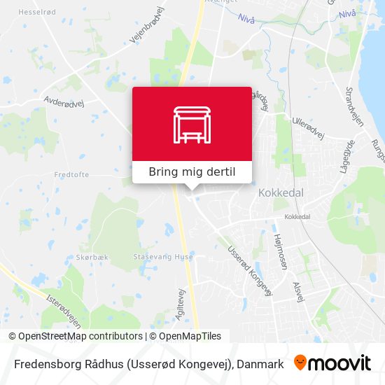 Fredensborg Rådhus (Usserød Kongevej) kort