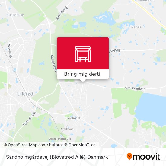 Sandholmgårdsvej (Blovstrød Allé) kort