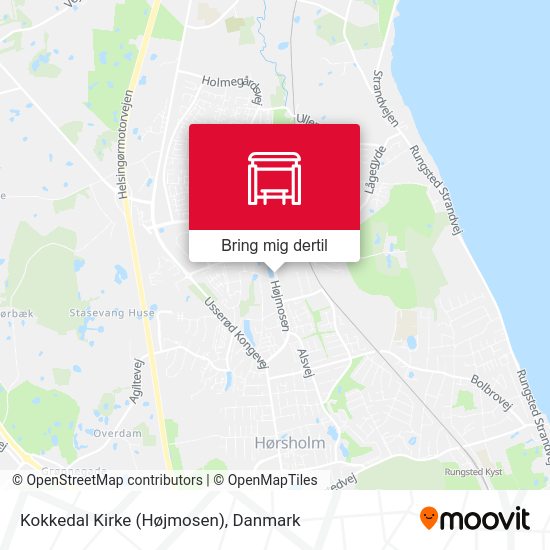Kokkedal Kirke (Højmosen) kort