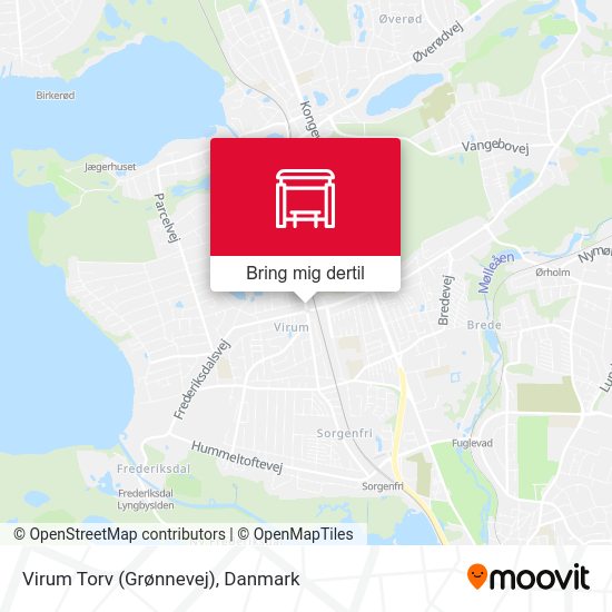 Virum Torv (Grønnevej) kort