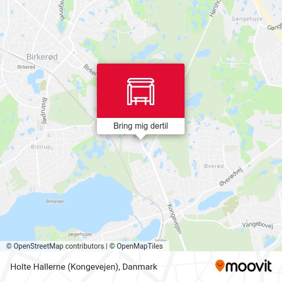 Holte Hallerne (Kongevejen) kort