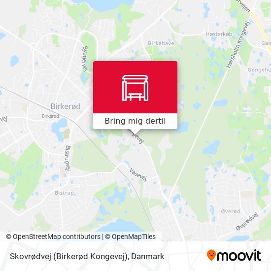 Skovrødvej (Birkerød Kongevej) kort