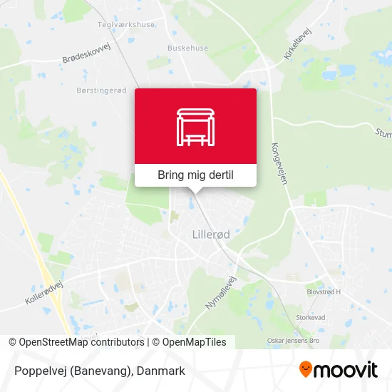 Poppelvej (Banevang) kort