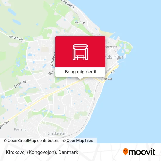 Kircksvej (Kongevejen) kort