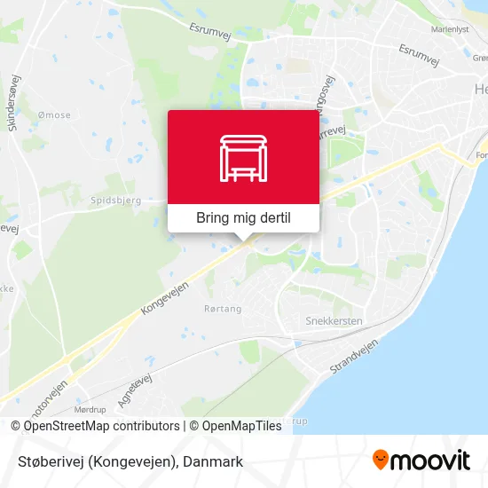 Støberivej (Kongevejen) kort