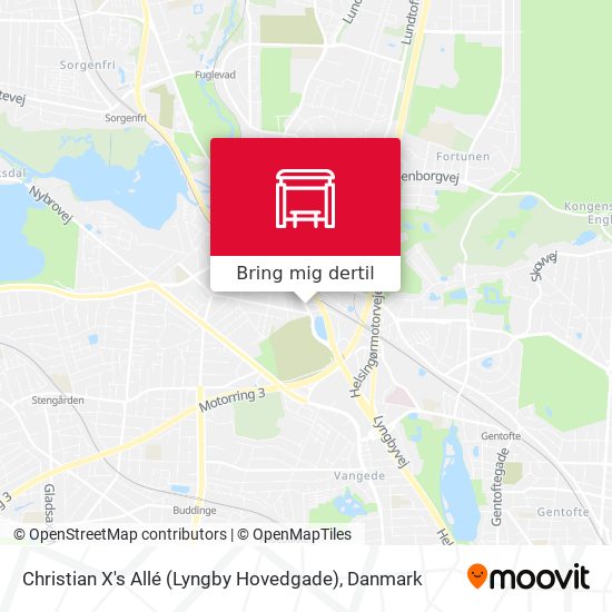 Christian X's Allé (Lyngby Hovedgade) kort