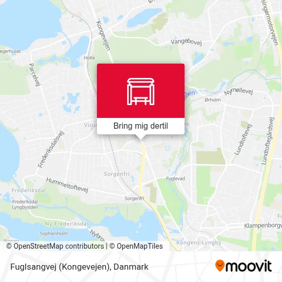 Fuglsangvej (Kongevejen) kort