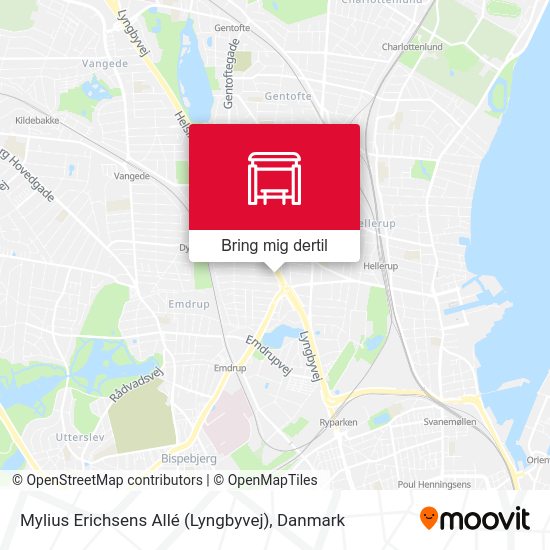 Mylius Erichsens Allé (Lyngbyvej) kort