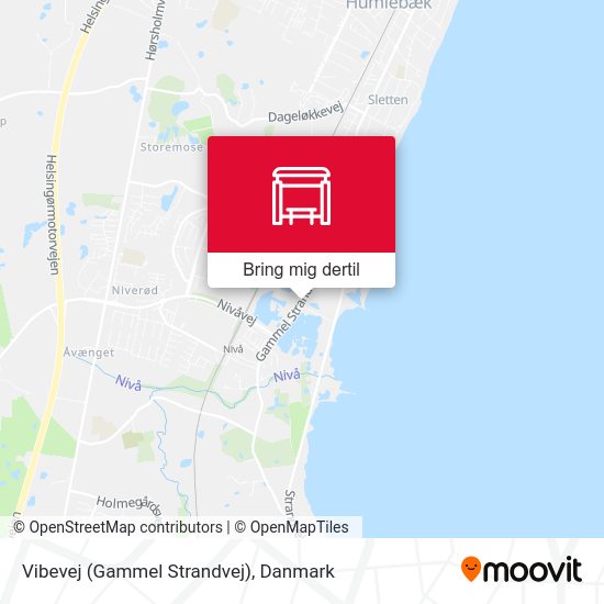 Vibevej (Gammel Strandvej) kort