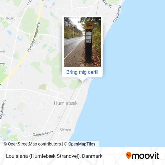 Louisiana (Humlebæk Strandvej) kort