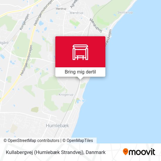 Kullabergvej (Humlebæk Strandvej) kort