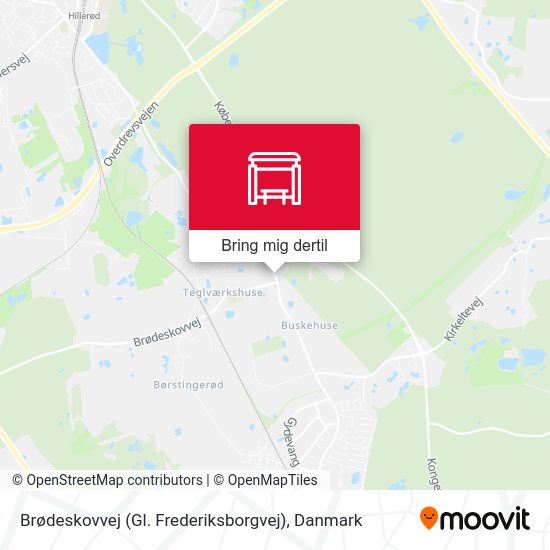 Brødeskovvej (Gl. Frederiksborgvej) kort