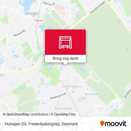 Hulvejen (Gl. Frederiksborgvej) kort