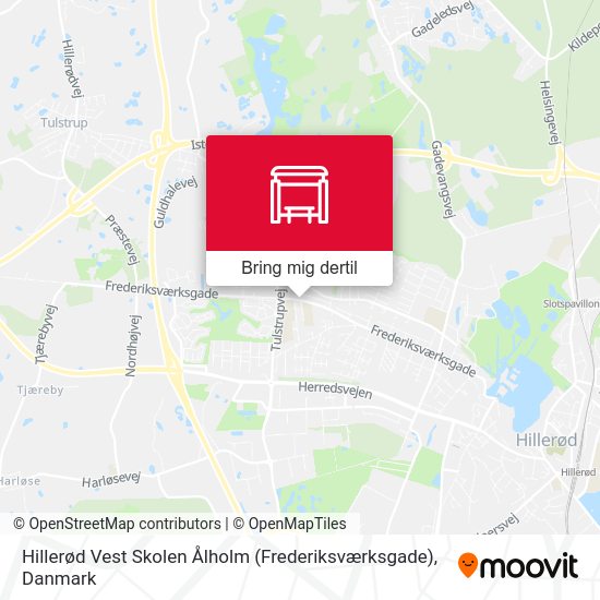 Hillerød Vest Skolen Ålholm (Frederiksværksgade) kort