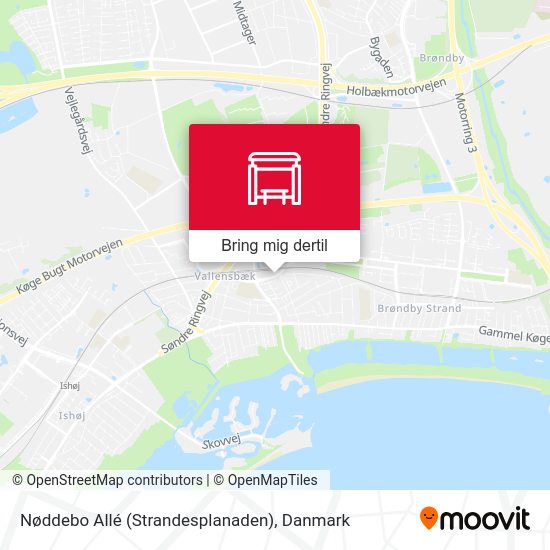Nøddebo Allé (Strandesplanaden) kort
