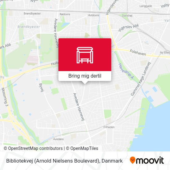 Bibliotekvej (Arnold Nielsens Boulevard) kort
