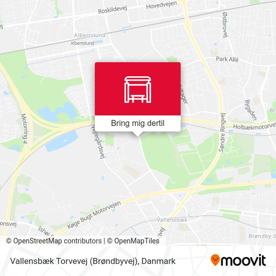Vallensbæk Torvevej (Brøndbyvej) kort