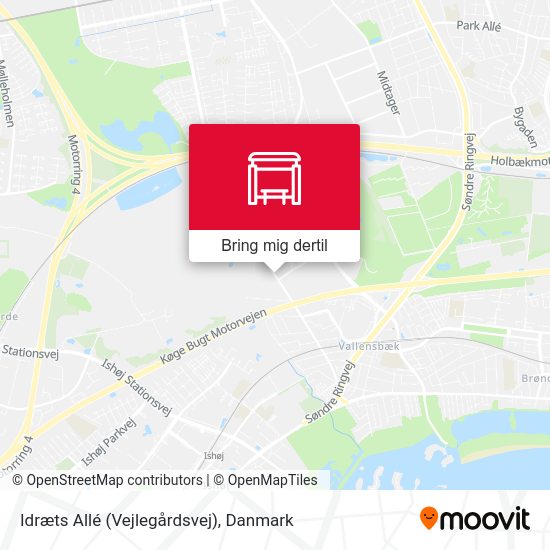 Idræts Allé (Vejlegårdsvej) kort