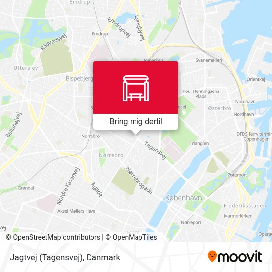 Jagtvej (Tagensvej) kort