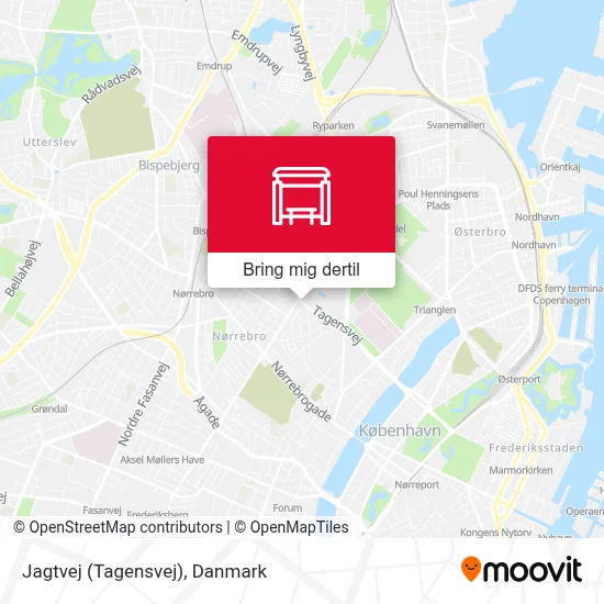 Jagtvej (Tagensvej) kort