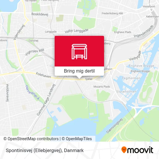 Spontinisvej (Ellebjergvej) kort