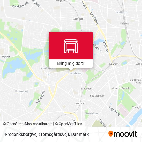Frederiksborgvej (Tomsgårdsvej) kort