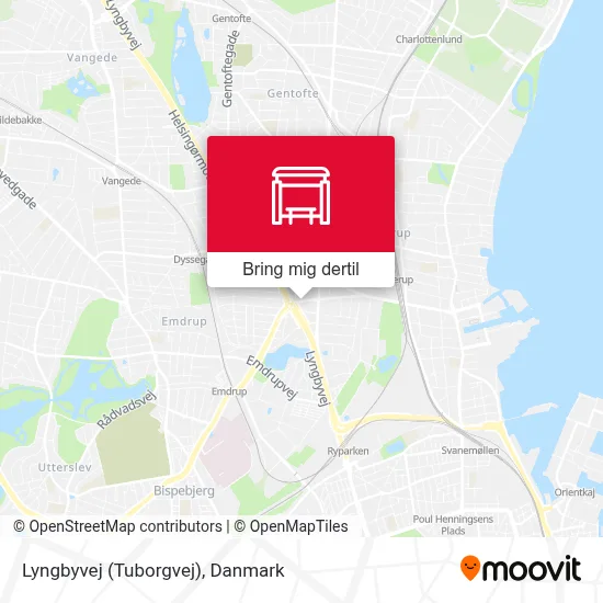 Lyngbyvej (Tuborgvej) kort