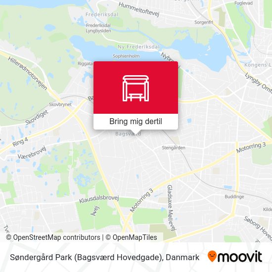 Søndergård Park (Bagsværd Hovedgade) kort