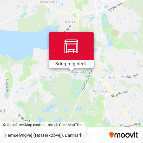Femsølyngvej (Høsterkøbvej) kort