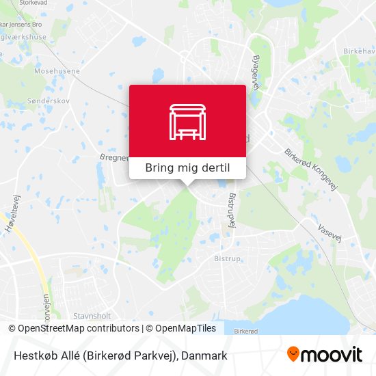 Hestkøb Allé (Birkerød Parkvej) kort