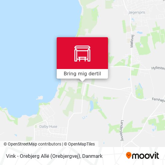 Vink - Orebjerg Allé (Orebjergvej) kort