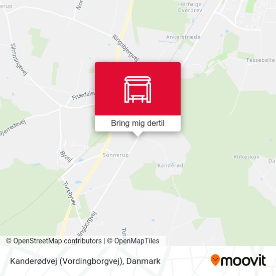 Kanderødvej (Vordingborgvej) kort