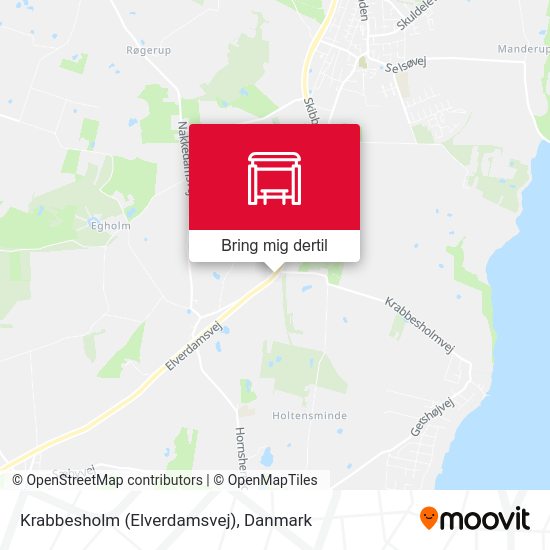 Krabbesholm (Elverdamsvej) kort