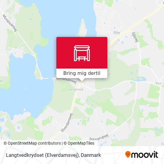 Langtvedkrydset (Elverdamsvej) kort