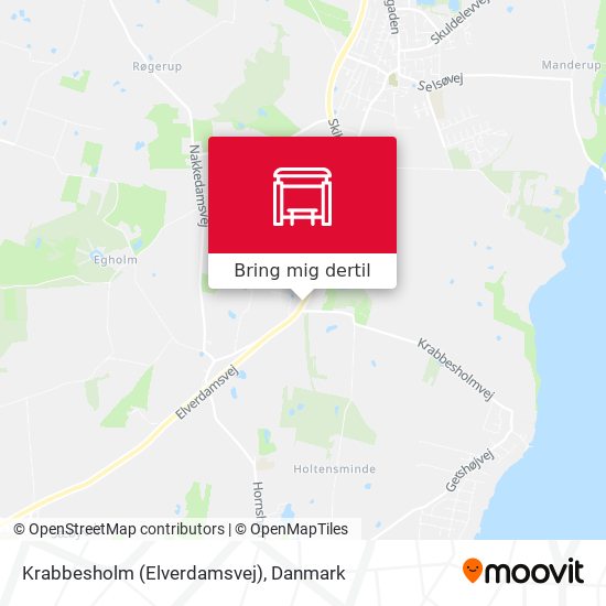 Krabbesholm (Elverdamsvej) kort