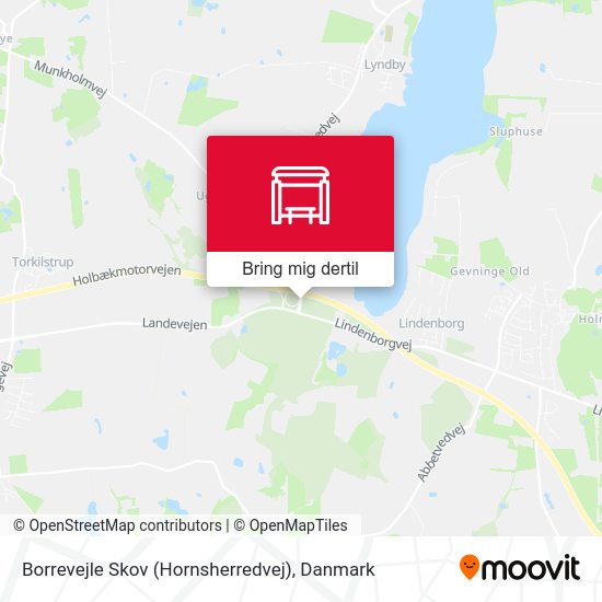 Borrevejle Skov (Hornsherredvej) kort