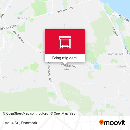 Vallø St. kort