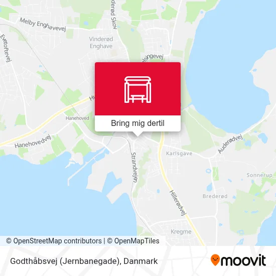 Godthåbsvej (Jernbanegade) kort