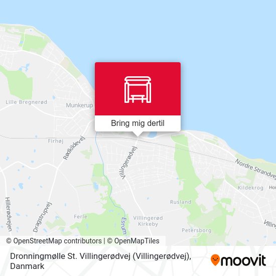 Dronningmølle St. Villingerødvej kort