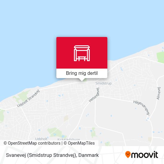 Svanevej (Smidstrup Strandvej) kort