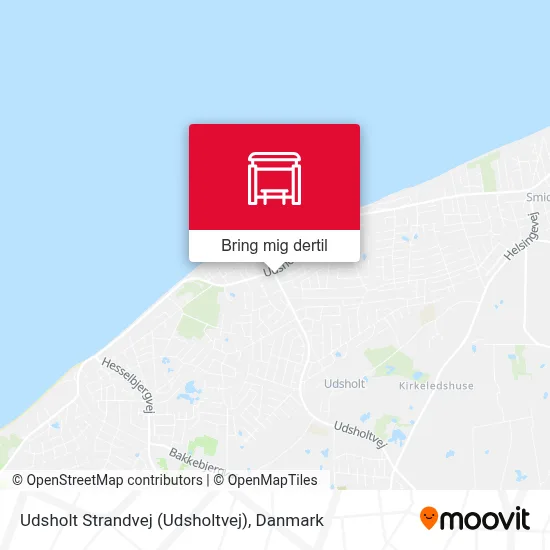 Udsholt Strandvej (Udsholtvej) kort