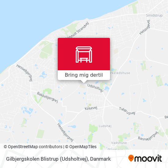 Gilbjergskolen Blistrup (Udsholtvej) kort